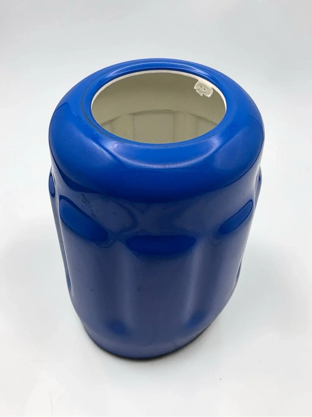 Vintage Coleman Foam Insulated Can Cooler Koozie Blue w/ White Lantern Logo EUC